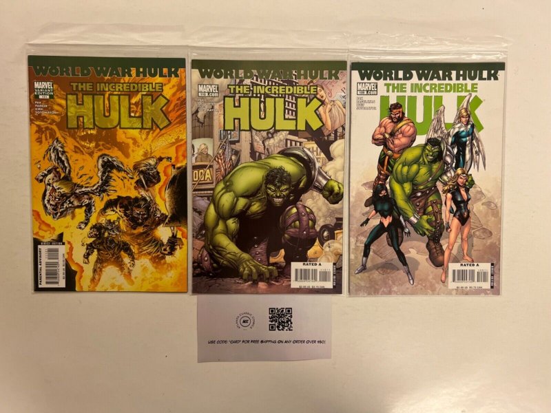 3 The Incredible Hulk Marvel Comic Books # 109 110 111 Spiderman Thor 48 JS35