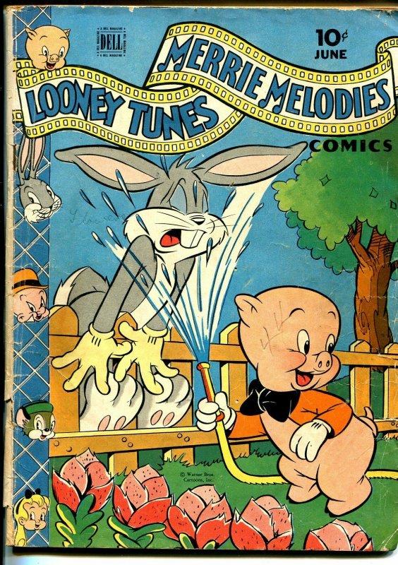 Looney Tunes #44 1945-Dell-Bugs Bunny-Porky Pig-G/VG 