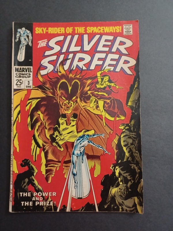 Silver Surfer #3 1st Appearance Mephisto - KEY - John Buscema - 1968 - (-VF)