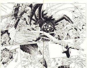 Monsters Unleashed #1 pgs. 10 & 11 Old Man Logan Wolverine art by Steve McNiven