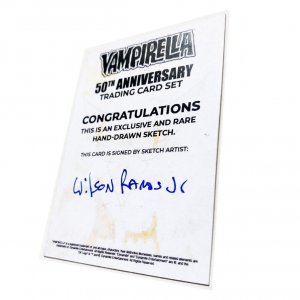 Vampirella 50Th Anniversary Sketch Card By Wilson Ramos Jr Dynamite (I)