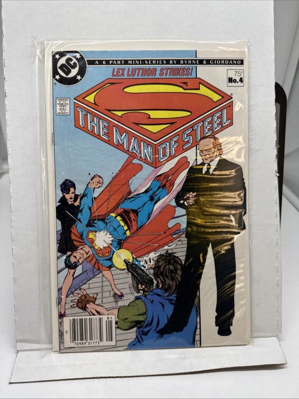 The Man of Steel #4 DC 1986 John Byrne Art Superman Lex Luthor High Grade