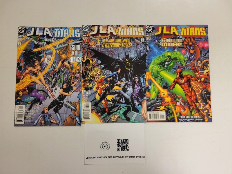 3 JSA Titans DC Comic Books #1 2 3 Series 89 TJ15