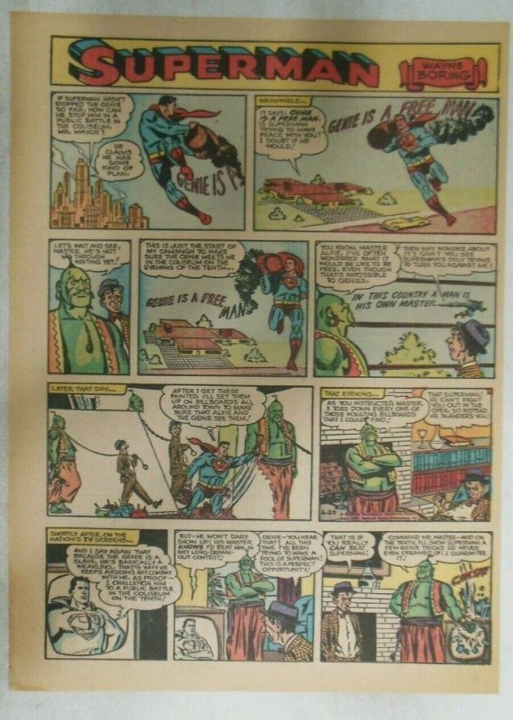 Superman Sunday Page #921 by Wayne Boring from 6/23/1957 Size ~11 x 15 inches