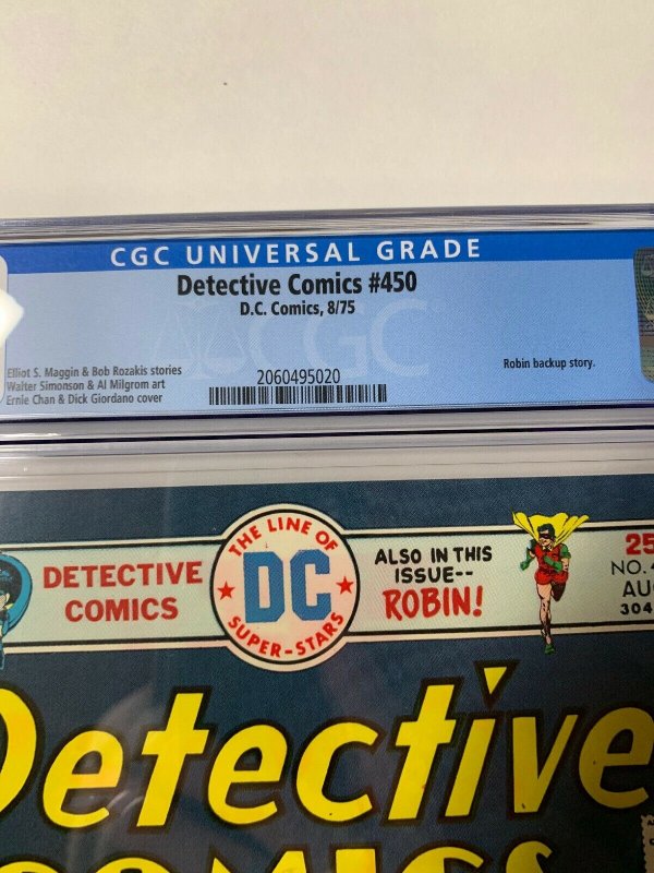 Detective Comics 450 Cgc 9.6 White Pages Dc Comics Batman 2060495020