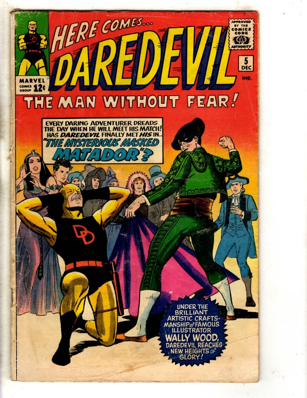 old marvel comics on Daredevil 5 Vg Marvel Comic Book Silver Age Foggy Karen Old Yellow Costume Fh2 Hipcomic