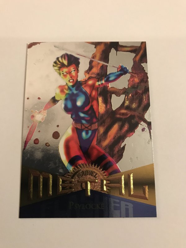 PSYLOCKE #112 card : Marvel Metal 1995 Fleer Chromium; NM/M; Power Grid subset