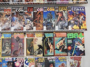 Huge Lot 100 Magazines W/ Vampirella, Conan, Mad, Howard the Duck Avg FN Cond