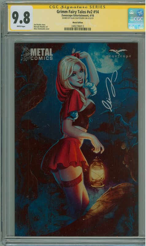 Grimm Fairy Tales #v2 #14 CGC 9.8! Metal Edition! Signed by Elias Chatzoudis!