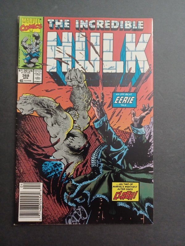 Incredible Hulk #368 newsstand - Mark Jeweler Variant - Sam Keith - 1990 - VF