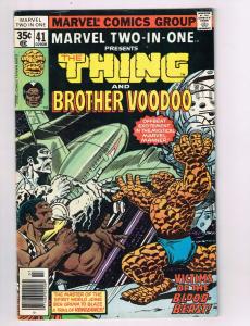 Marvel Two In One #41 VF Marvel Comics Comic Book Thing Brother Voodoo DE42