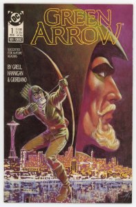 Green Arrow 1 NM 9.2 Copper Age DC 1988 Mike Grell Painted Cover 