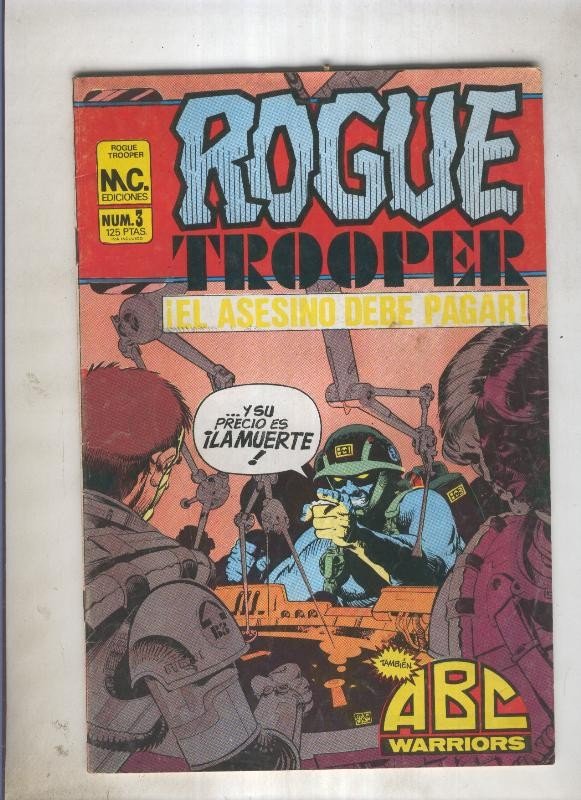 Rogue Trooper numero 3: El asesino debe pagar (numerado 2 en trasera)