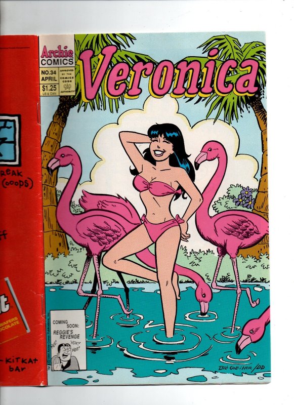 Veronica #34 - Pink Bikini cover - Dan DeCarlo- Archie - 1994 - FN/VF