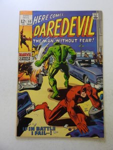 Daredevil #50 (1969) VG+ condition bottom staple detached from cover