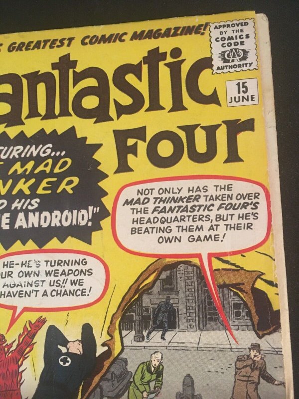 THE FANTASTIC FOUR #15 Fair/Good Condition