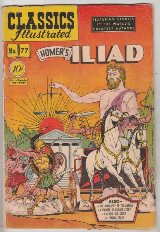 Classics Illustrated #77 (Jan-62) GD/VG Affordable-Grade Paris and Hellen Of ...