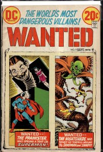 Wanted, The World's Most Dangerous Villains #9 (1973) Sandman