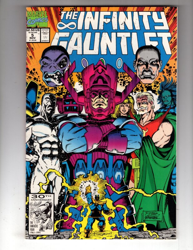 The Infinity Gauntlet #5 (1991) THANOS !!! ~ Marvel Cosmic Event !!! / ID#21