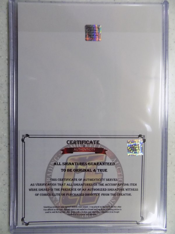 PUNISHER # 1 1:500 B & W VARIANT SIGNED BY ZECK WITH COA TOP LOADER