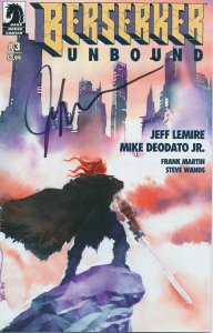 BERSERKER UNBOUND #3 SIGNED BY JEFF LEMIRE DARK HORSE COMICS 2019 EB#201