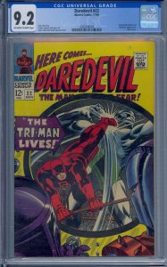 DAREDEVIL #22 CGC 9.2 MASKED MARAUDER GLADIATOR OWL GENE COLAN