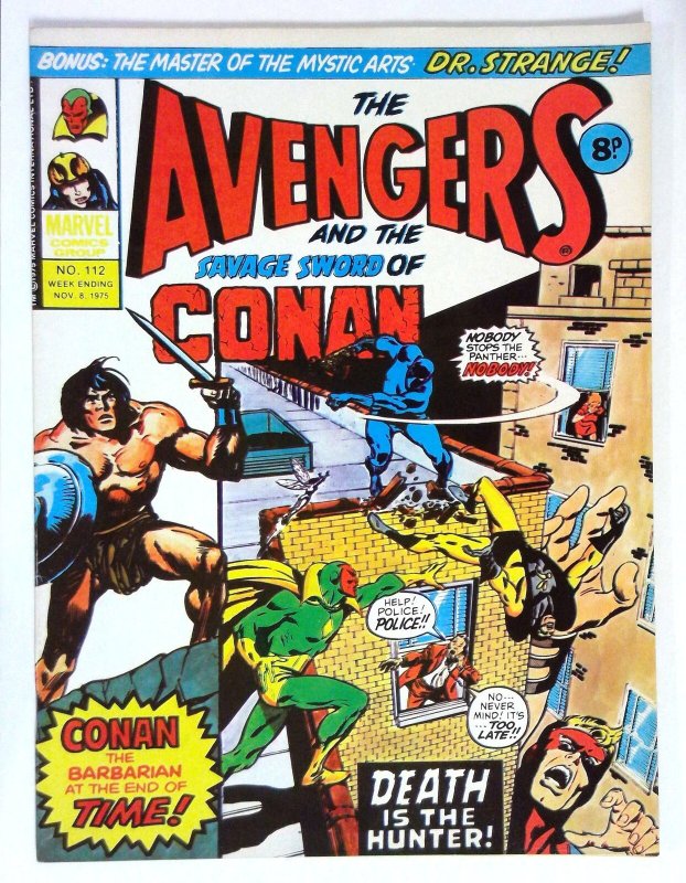 Avengers (UK) #112 (1975) Conan Dr. Strange Marvel NM-