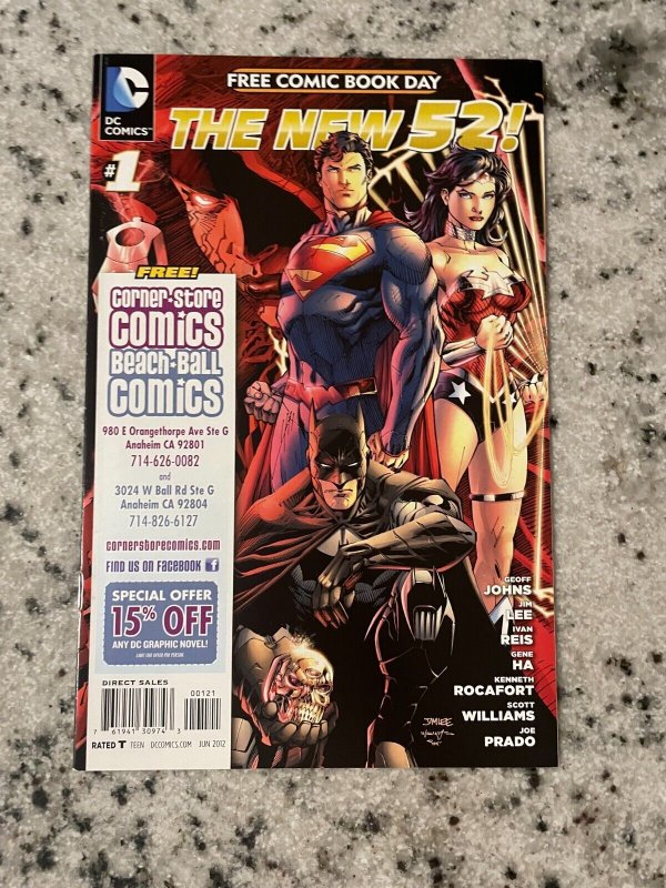 The New 52 #1 NM FCBD Variant DC Comic Book Beach Ball Corner Store Jim Lee J809