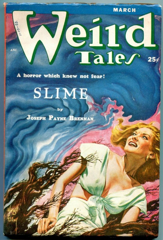 Weird Tales Pulp March 1953- Virgil Finlay- Joseph Payne Brennan