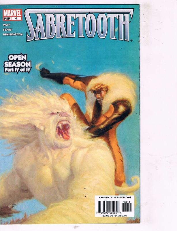 Sabretooth # 4 NM 1st Print Marvel Comic Book Wolverine X-Men Storm Rogue J94