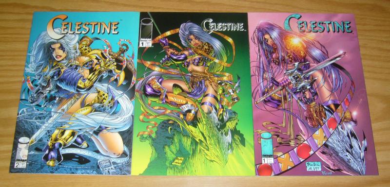 Celestine #1-2 VF/NM complete series + variant - warren ellis - pat lee set lot