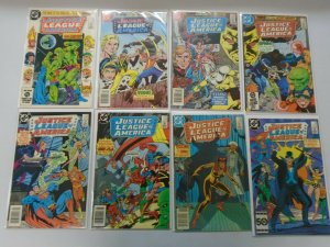 Justice League lot 31 diff 75c covers from #221-260 avg 6.0 FN (1983-87)