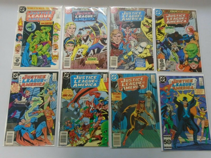 Justice League lot 31 diff 75c covers from #221-260 avg 6.0 FN (1983-87)