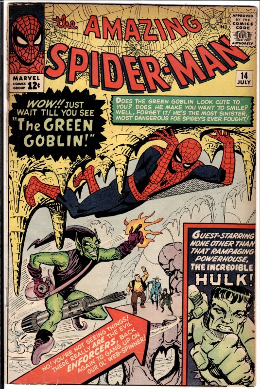 The Amazing Spider-Man #14 (1964) 1st Green Goblin! see description