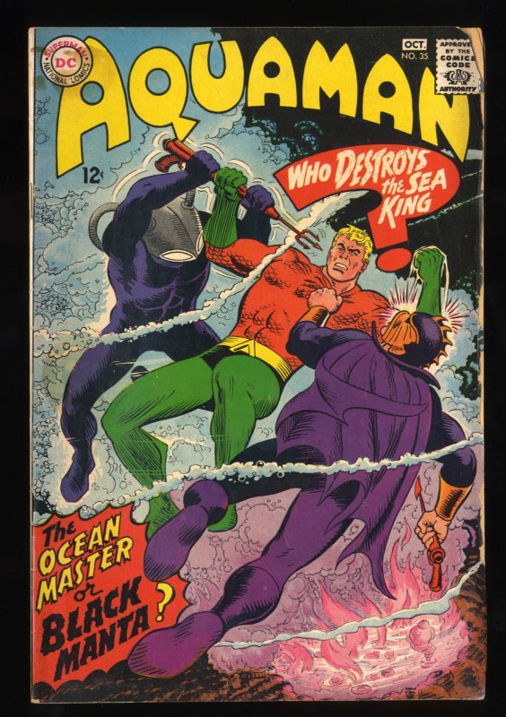 Aquaman #35 VG 4.0 1st Appearance Black Manta Ocean Master!