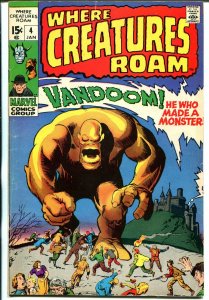 Where Creatures Roam #4 1971-Marvel-Jack Kirby-Steve Ditko-VG/FN