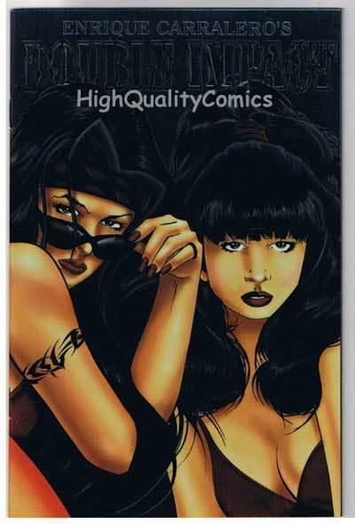 DOUBLE IMPACT #1, NM+, Ricky Carralero, Chromium, 1996, more indies in store