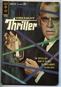 BORIS KARLOFF THRILLER #1-GOLD KEY-PHOTO COVER-HORROR-comic book