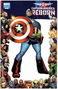 (2009) Captain America Reborn #2 Quesada 70th anniversary Variant Cover