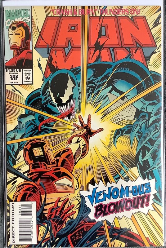 Iron Man #302 (1994, Marvel) Featuring Venom. VF/NM