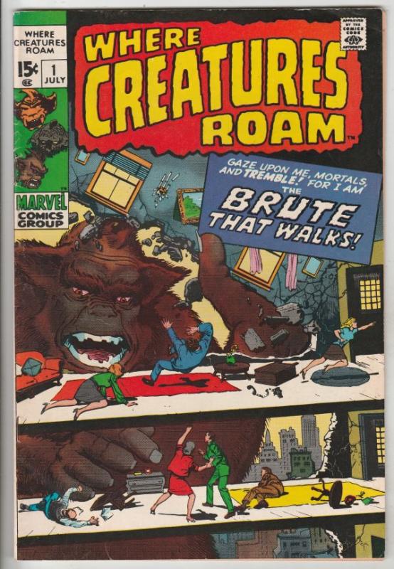 Where Creatures Roam #1 (Jul-70) VG/FN+ Mid-Grade The Brute That Walks