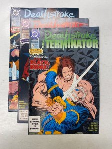 3 Deathstroke, The Terminator DC comic books #22 23 25 20 KM23