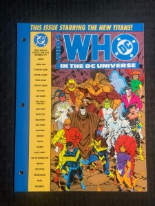 1991 WHO'S WHO IN THE DC UNIVERSE #14 VF 8.0 Starring the New Teen Titans