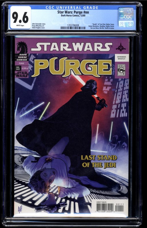 Star Wars: Purge nn CGC NM+ 9.6 White Pages One Shot Adam Hughes Art!