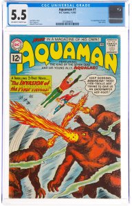Aquaman #1 (DC, 1962) CGC GRADED 5.5