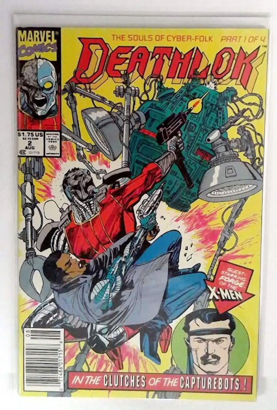 Deathlok #2 (1991) Marvel 7.5 VF- Newsstand 1st Print Comic Book