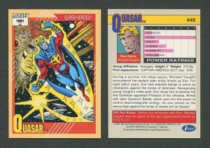 1991 Marvel Comics II  Card  #49 ( Quasar )  NM-MT+