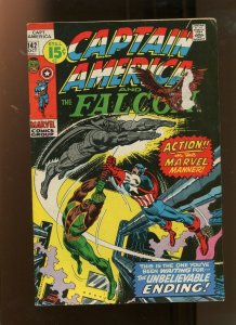 CAPTAIN AMERICA #142 (5.0) UNBELIEVABLE ENDING! 1971