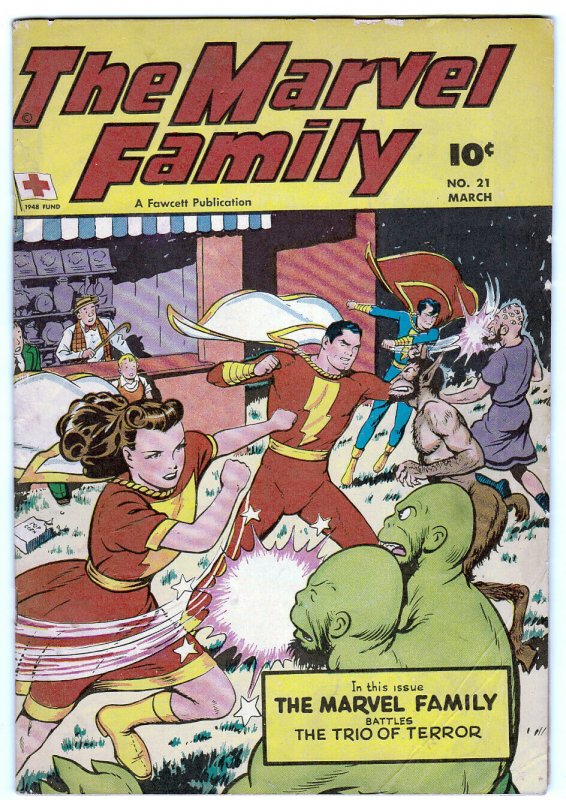 MARVEL FAMILY #21-1948-FAWCETT-CAPTAIN MARVEL-golden age-sci-fi cover