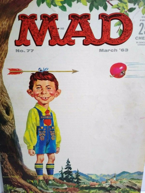 MAD Magazine March 1963 No 77 Alfred With Arrow On Head Original Vintage Comic